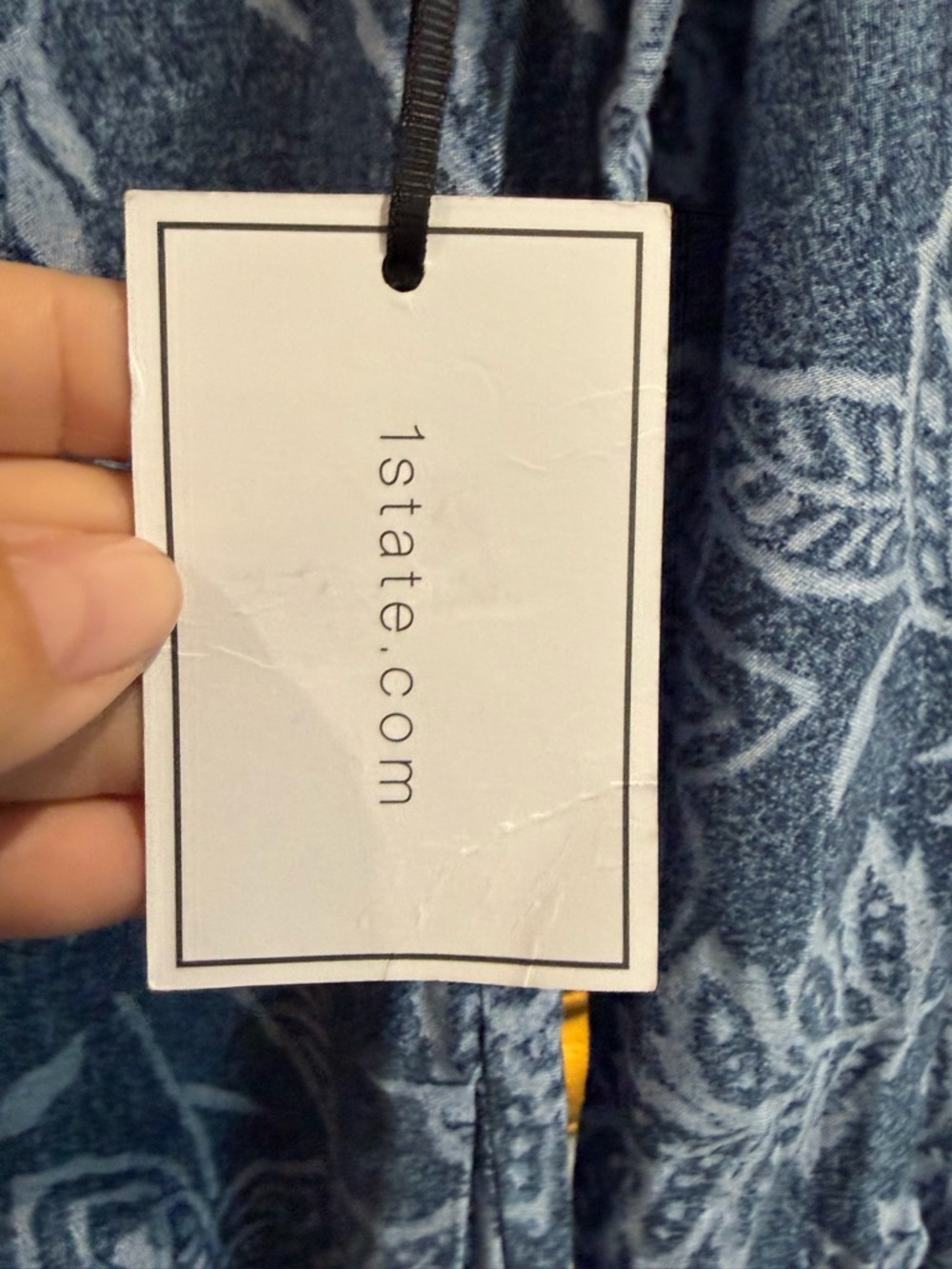 1. State Blue Floral Maxi Dress (missing belt) - Picture 4 of 4